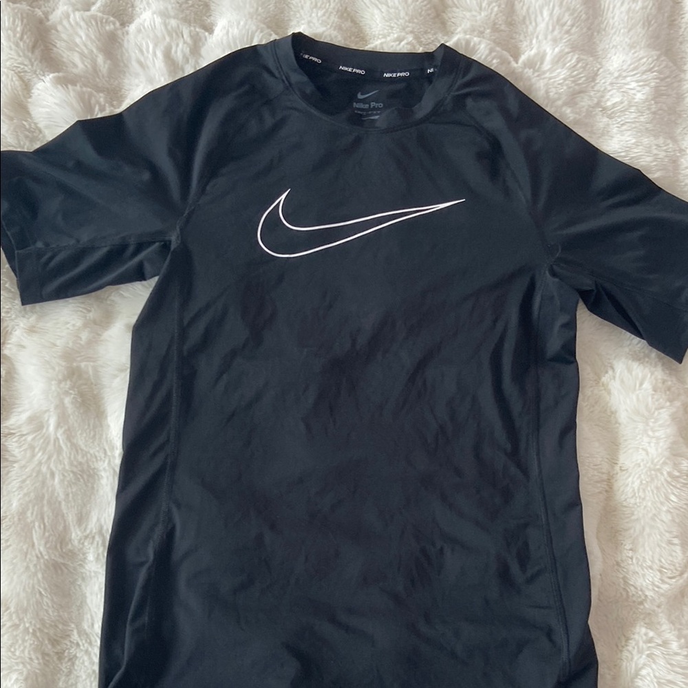Nike Black Performance Tee with White Swoosh